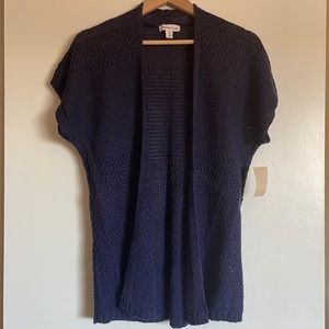 Coldwater Creek Linen Blend Dolman Sweater Vest